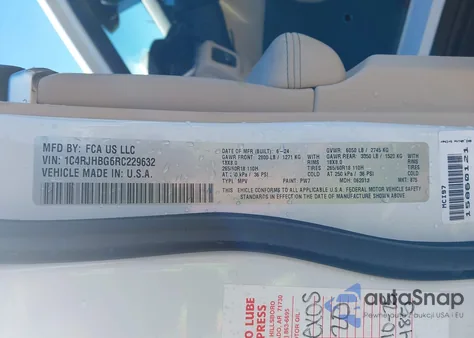 2024 Jeep Grand Cherokee Limited 4X4 z USA, uszkodzony, nr VIN 1C4RJHBG6RC229632